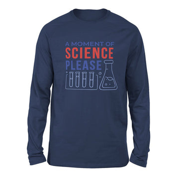 A Moment Of Science Please Men/Unisex Drop Shoulder Sweatshirt in Navy color